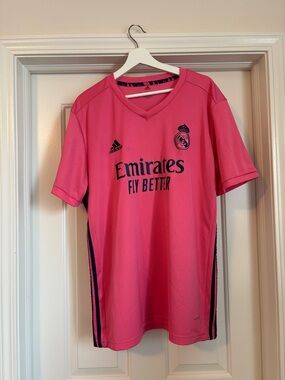 Adidas Real Madrid Men’s Pink Soccer Jersey